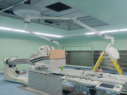 常德市第一中醫醫院DSA懸吊射線防護屏、床邊簾安裝完成